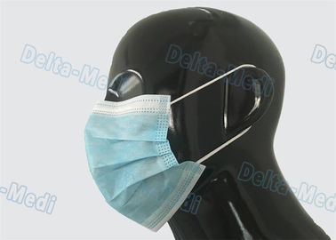 3-warstwowa jednorazowa maska ​​na twarz Earloop Blue Color For Doctor / Patient