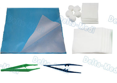 Sterylne chirurgiczne rany opatrunkowe Jednorazowe chirurgiczne zestawy z ręcznikiem ręcznym / plastikowymi kleszczami