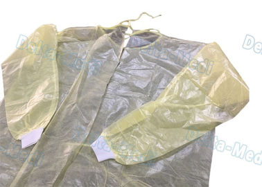 Ultradźwiękowe żółte szwy izolacyjne, izolacja wodoodporna jednorazowa sukienka do laboratorium