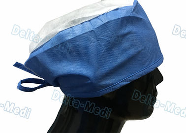 Jednorazowe nakładki medyczne do lekarza z białą koronką, oddychające jednorazowe kapelusze w sali operacyjnej