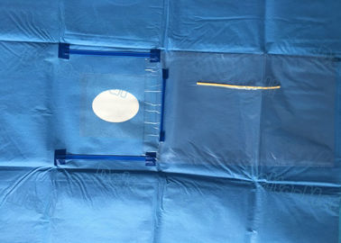 Jednorazowe sterylne chirurgiczne zasłony z okulistycznymi i owalnymi oczkami, z pokrowcem na płyn