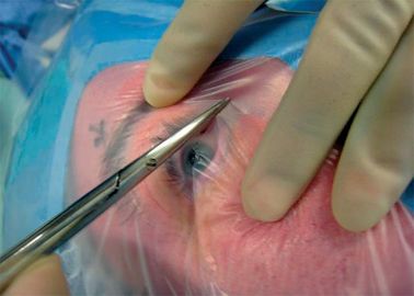 Jednorazowe sterylne chirurgiczne zasłony z okulistycznymi i owalnymi oczkami, z pokrowcem na płyn