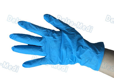 Nieszkodliwe jednorazowe medyczne rękawiczki, niebieskie rękawiczki winylowe z dobrym wyczuciem