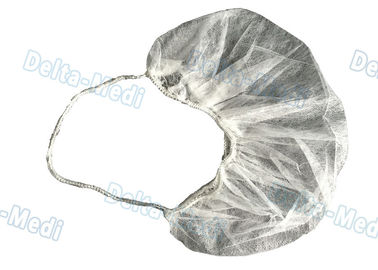 Jednorazowe / podwójne elastyczne jednorazowe czepki chirurgiczne, nietkana biała maska ​​chirurgiczna