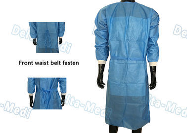 SBPP Jednorazowa suknia chirurgiczna Prosta 40 - 60gsm z przednim pasem biodrowym