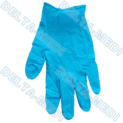 Niebieskie oburęczne jednorazowe rękawiczki chirurgiczne do dentystycznej opieki zdrowotnej