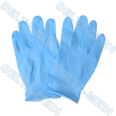 Niebieskie oburęczne jednorazowe rękawiczki chirurgiczne do dentystycznej opieki zdrowotnej