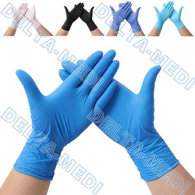 Białe niejałowe rękawice do badań z nitrylu w proszku