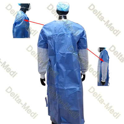 Sterylna jednorazowa suknia chirurgiczna AAMI PB70 Level 3 wzmocniona Sms