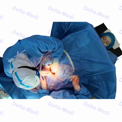 Sterylny serweta chirurgiczna do sekcji C z pakietem obłożeń chirurgicznych położniczych i ginekologicznych