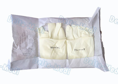 Sterylne lateksowe jednorazowe rękawice chirurgiczne Bezbarwny biały kolor do szpitala