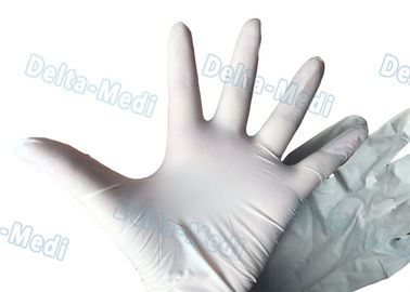 Trwałe jednorazowe rękawice chirurgiczne, białe rękawiczki do badania lateksowego