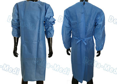 Miękkie jednorazowe fartuchy ochronne, jednorazowe medyczne suknie medyczne z 2 szelkami na biodrach i sznurkiem na szyję