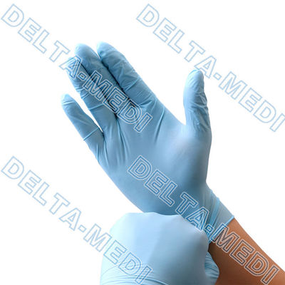 Białe niejałowe rękawice do badań z nitrylu w proszku