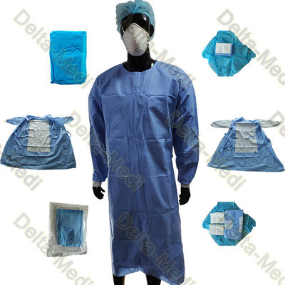 Wzmocniona sterylna jednorazowa suknia chirurgiczna SMS 45gsm One Wrap